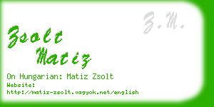 zsolt matiz business card
